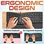 Delton KB250 Wired Ergonomic Keyboard with Cushioned Wrist Rest, USB-A, Black (DKBE250-U)~#|#~D82973D6-DC0B-4C16-8EA72ABDA7657886_sc7