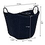 Household Essentials Woven Storage Wicker Basket with Handles, Blue (ML-4128)~#|#~D82A3049-B02C-44DD-81FC29130B7E5B9B_sc7