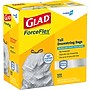 Glad ForceFlex Tall 13 Gallon Drawstring Kitchen Trash Bag, Grey, 100 Total Bags (70427)~#|#~D82AEADF-B61F-4BFF-8621A639E968B5CE_sc7