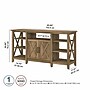 Bush Furniture Key West Console TV Stand, Screens up to 65", Reclaimed Pine (KWV160RCP-03)~#|#~D82C4861-2F24-48FE-867D97E39E7E02E9_sc7
