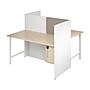 Bush Business Furniture Hustle 60"W 2 Person Back to Back Cubicle Panel Workstation, White/Natural Elm (HUS032WHNE)~#|#~D82D5305-171B-4AB9-A3161BEB34CAC48E_sc7