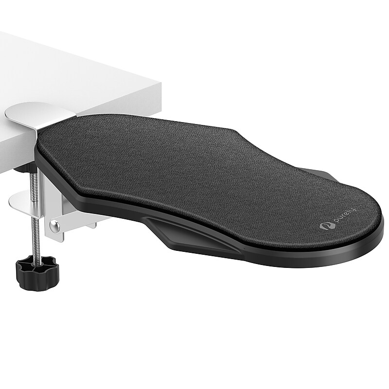 Purely E5720 Ergonomic Arm/Elbow Support Rest for Desk, Computer Desk Arm Extender, Black (PARE5720) image 1
