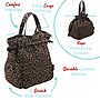 Brentwood Leopard Insulated Canvas Lunch Tote Cooler Bag, 2-Compartment, Leopard Brown (BTWCB2025LBR)~#|#~D8322051-475D-42C2-9DF893758616B07F_sc7