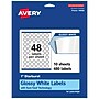 Avery Laser/Inkjet StarburstMultipurpose Labels, 1"  Dia, Glossy White, 480/Pack (94606)~#|#~D832ABFD-04BA-4EBF-928C70853A6D4467_sc7