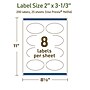 Avery Dissolvable Oval Multipurpose Labels, 2" x 3-1/3", Off-white, 200/Pack (94056)~#|#~D835AB64-A450-4A40-AFB8615EFFE92200_sc7