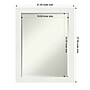 Amanti Art Vanity White Narrow Frame Wall Mirror, 27.5" x 21.5" (A42674593098)~#|#~D83E3A3B-BFB0-4EE5-8925814905352C94_sc7