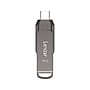 Lexar JumpDrive D400 Dual 64GB USB 3.1 Flash Drive, Titanium (LJDD400-64G-BNU)~#|#~D8434F0A-22F4-40EB-84490E745A622F43_sc7