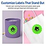Avery Decorative Edge Multipurpose Labels, 2.5" Dia., Neon Green, 90/Pack (94516)~#|#~D843A4A3-A665-4841-821C8FC7B207D9E2_sc7