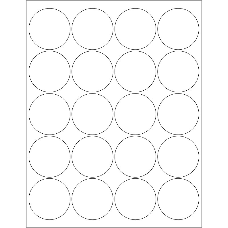 Tape Logic Laser/Inkjet Address Labels, 2" Dia., White, 2000/Carton (LL145) image 1