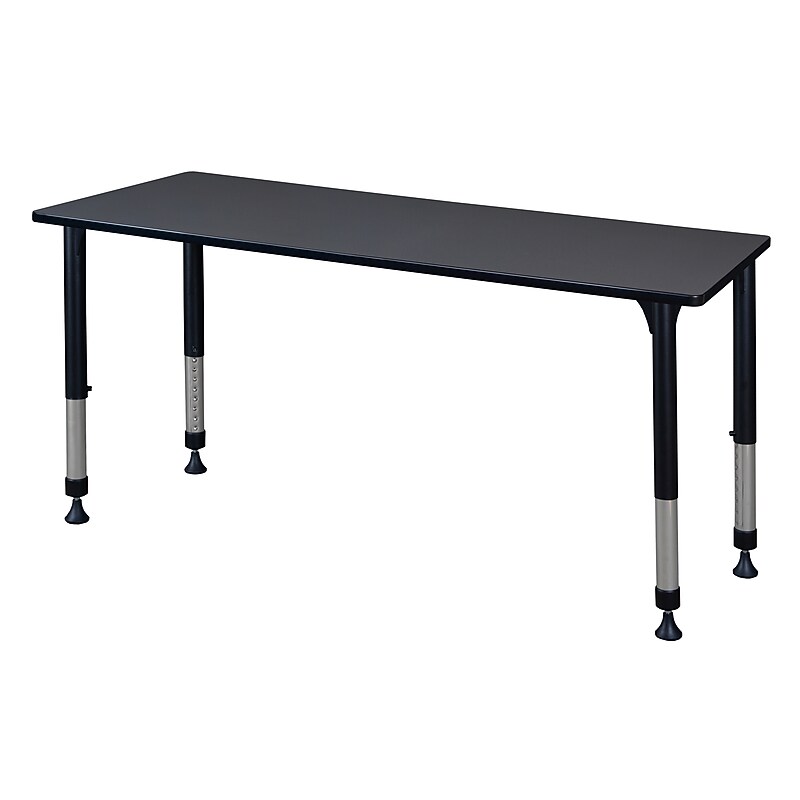 Regency Rectangular Activity Table, 66" x 30", Height Adjustable, Grey (MT6630GYAPBK) image 1