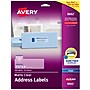 Avery Easy Peel Inkjet Address Labels, 1-1/3" x 4", Clear, 350 Labels/Pack (8662)~#|#~D84A9297-B2ED-4704-B0933DD4044157BA_sc7