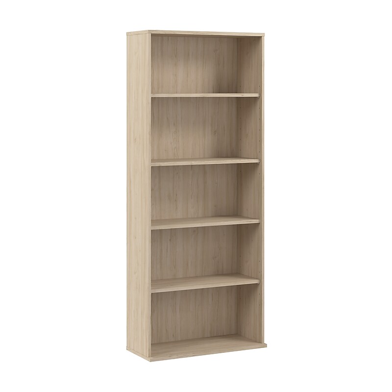 Bush Business Furniture Hustle Tall 5 Shelf Bookcase, Natural Elm (HUB230NE) image 1