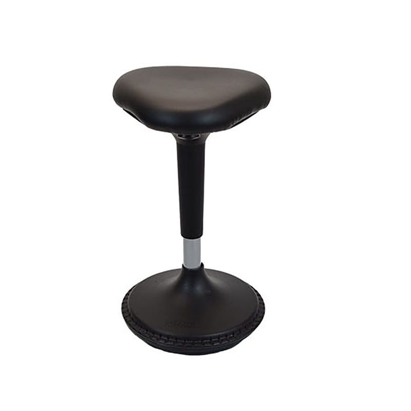 Uncaged Ergonomics Armless Wobble Active Sitting Balance Stool, Faux Leather, Black (WSL-B) image 1
