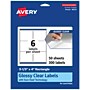 Avery Laser/Inkjet Multipurpose Rectangle Labels, 3.33" x 4", Clear, 300 Labels/Box (94215)~#|#~D8554E99-C7D1-4CA3-981DF73B50B0A6F0_sc7