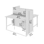 Bush Business Furniture Hustle 60"W 2 Person Back to Back Cubicle Panel Workstation, White (HUS023WH)~#|#~D8613482-1AAC-4DC7-AABDD0CD57F97F94_sc7