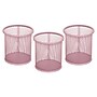 Staples Metal Mesh Pen Cups and Desk Organizers, Dusty Pink, 3/Set (ST63821)~#|#~D863CF7C-D0DD-4461-B98843B16075D45A_sc7