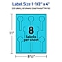 Avery Printable Decorative Edge Multipurpose Labels, 1.5" x 4", Bright Blue, 320/Pack (94116)~#|#~D86678C6-AEFD-4A30-BCA74710D31F0F7C_sc7