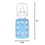 Lifefactory 4 oz. Glass Baby Bottle with Silicone Sleeve, Stage 1 Nipple, Stopper & Cap, Sky (LF110000C4)~#|#~D8685080-C569-4CF3-A30B9BBBD0459829_sc7