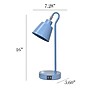 Simple Designs Sleek Essentials LED Desk Lamp, 16", with USB Ports, Blue (LD1073-BLU)~#|#~D8694D38-C2D1-4742-A112265CEDD05087_sc7