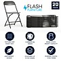 Flash Furniture HERCULES™ Plastic Armless Folding Chair, Black, 20/Pack~#|#~D8733C6E-1D87-44C4-B03968E24C7124F1_sc7