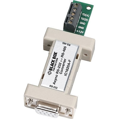 Black Box RS‑232 to RS‑485 Interface Converter, DB9 to Terminal Block, Port‑Powered (IC1620A‑F) Simolary simolary.com