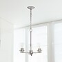 Lalia Home 3-Light 15" Classic Clear Glass and Metal Hanging LED Pendant Chandelier, Brushed Nickel (LHP-3012-BN)~#|#~D876553F-C2C4-4F78-9A9AE13422364F10_sc7