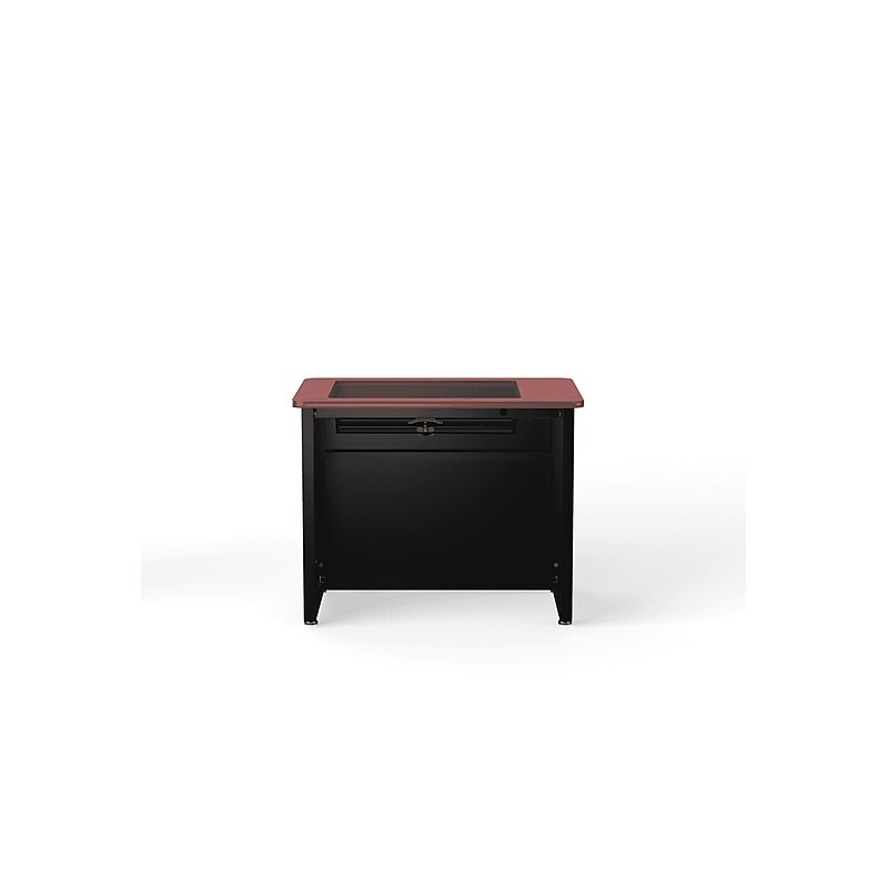 VersaDesk 36"W Downview Computer Desk, Cherry/Black (DV3624-BC) image 1
