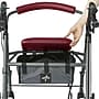 Medline Basic Steel Folding Rollator, Universal, Burgundy (MDS86850ESAR)~#|#~D880B75F-AD38-4537-A68AFF0914F57459_sc7