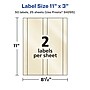 Avery Pearlized Ivory Rectangle Multipurpose Labels, 11" x 3", Ivory, 50/Pack (94265)~#|#~D88DCB69-7C9F-4DCA-B18A0E77E2C9632F_sc7