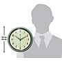 Infinity Instruments Round Retro Wall Clock, Aluminum, 9.5" (10940-GREEN)~#|#~D88E0F84-15D1-4E22-BBE548A2B14295E4_sc7