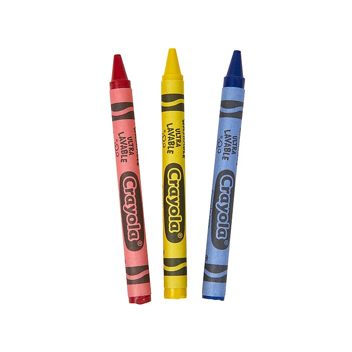 crayon品 Crayola Washable Crayons, Assorted Colors, 3/Pack, 360 Packs