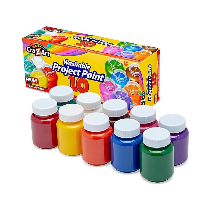 Cra-Z-Art Washable Project Paints, Assorted Colors, 2 Fl. Oz Cra-Z-Art Washable Project Paints, Assorted Colors, 2 Fl. Oz