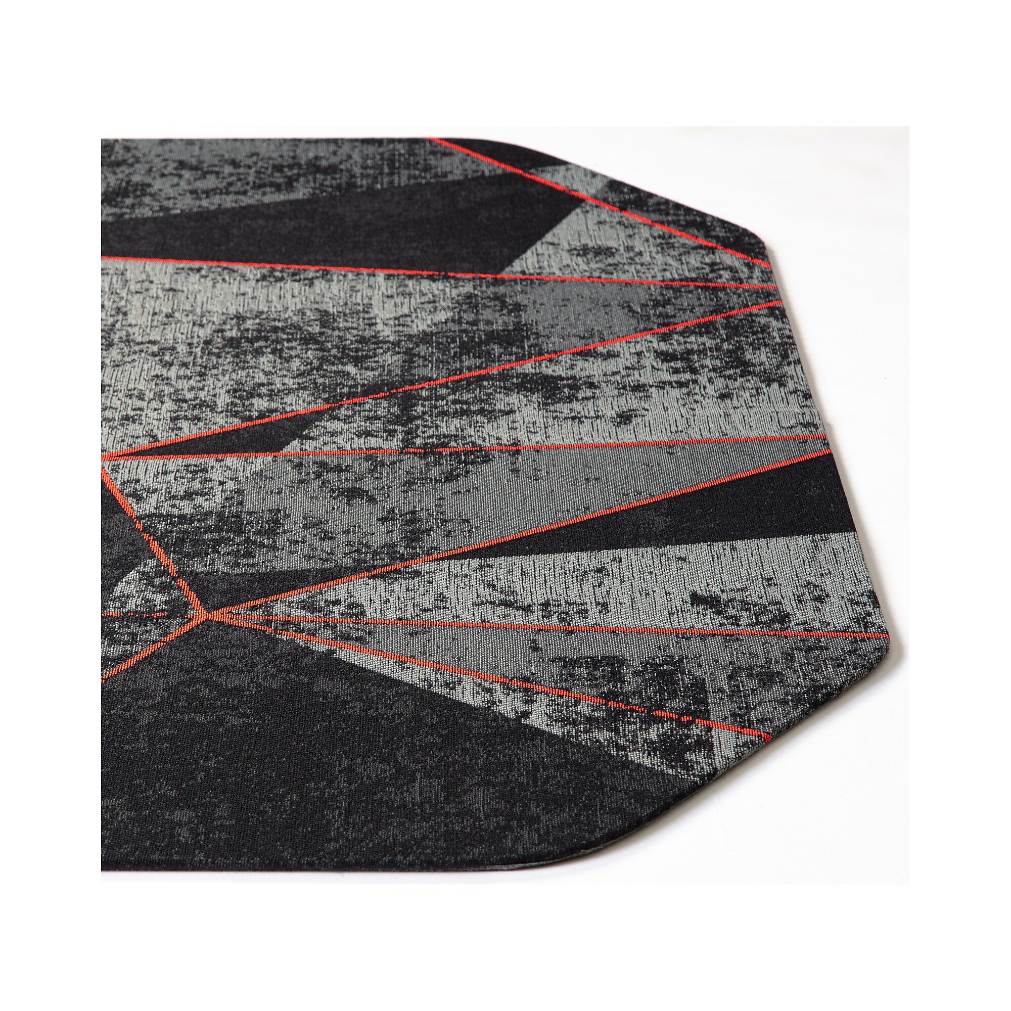 Anji Mountain Rug’d Cracked Ice Carpet & Hard Floor Chair Mat, 36″ x 48″, Gray/Red (AMB9103) Sansujyuku sansujyuku.com