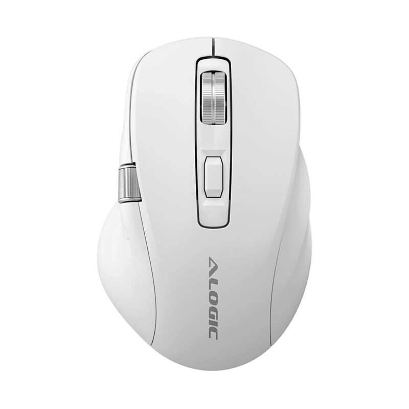 Alogic Apex Wireless Ergonomic Curved Optical Gaming Mouse, White (AMBT7KWH) image 1