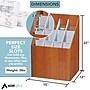 AdirOffice 12-Slot Roll File Box, Walnut, 22" x 15" x 12", Walnut, 2/Pack (627-2PK)~#|#~D8A49730-462A-44F5-BA7D79C22A57E25D_sc7