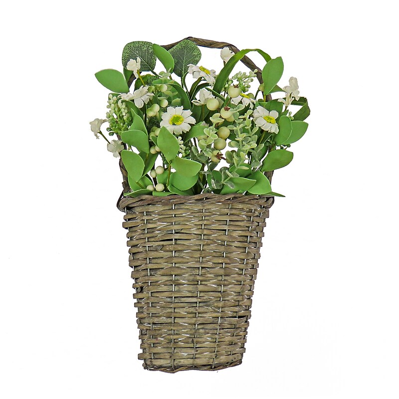 National Tree Company 18" Daisies and Berries Wall Basket (DS69-21G18708-1) image 1