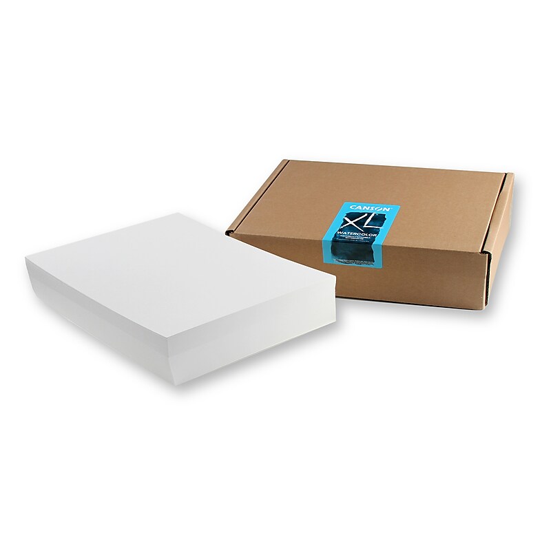 Canson XL Series Watercolor Paper, 18.25" x 24.25", White, 50 Sheets/Box (MCXC100511149) image 1