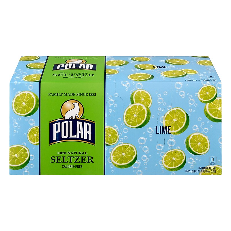 Polar Lime Seltzer, 12 oz., 24/Carton (00235) image 1