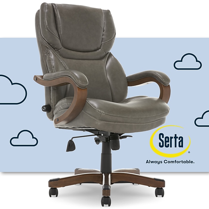 Serta Big and Tall Ergonomic Bonded Leather Executive Big & Tall