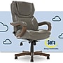 Serta Big and Tall Ergonomic Bonded Leather Executive Big & Tall Chair, 350 lb. Capacity, Gray (43506C)~#|#~D8BB377A-AA43-42F8-8BBCC69EEC78AF3D_sc7