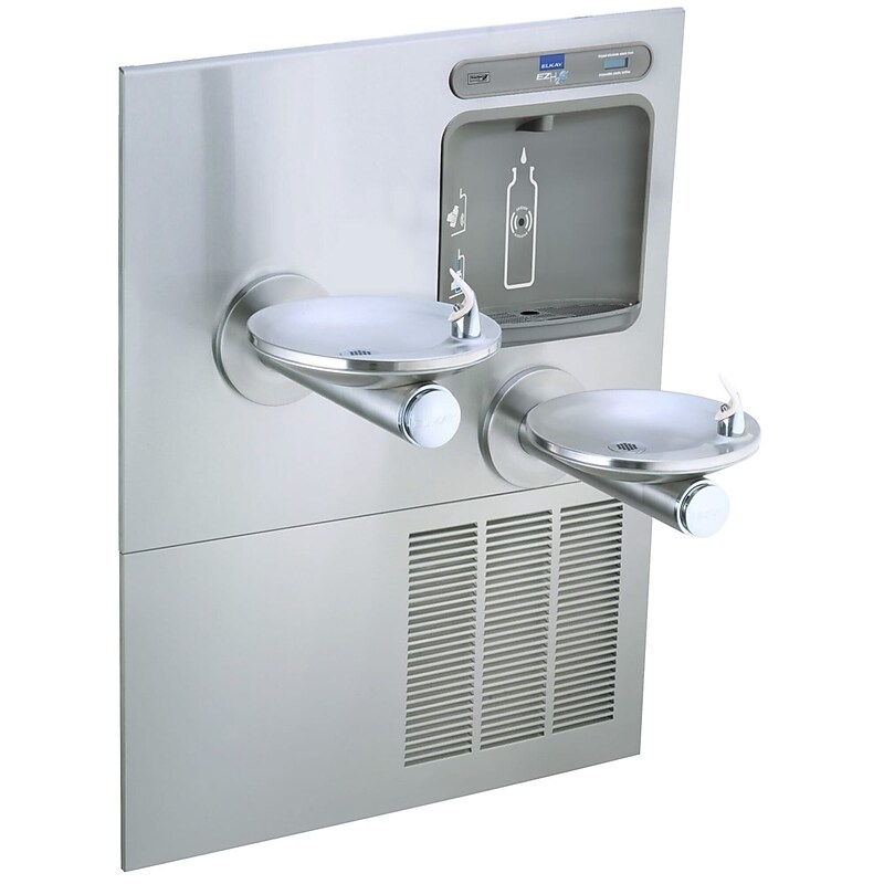 Elkay ezH20 Wall Mounted Retrofit Hands Free Bottle Filler Combo with Cooler, 38-1/2" (EZWS-ERPBM28K) image 1