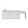 Viva Comfort 36'' H x 72" W Medical Cabinet with Left Sink and 24" W Right Side Desk, 6 Doors, 3 Drawers (90272-LS-GRY-AO)~#|#~D8C59AED-EAF4-4250-A9AC116E5998F5F6_sc7