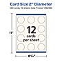 Avery Integrated Cards, 2" Dia., Matte Ivory, 120/Pack (95268)~#|#~D8CBDE22-7413-4AA5-BE076F66596A8639_sc7