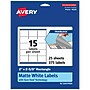 Avery TrueBlock Laser/Inkjet Rectangle Multipurpose Labels, 2" x 2-5/8", White, 375/Pack (94235)~#|#~D8CD7C89-0286-4A1B-809BC154E00F0B04_sc7
