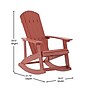 Flash Furniture Savannah All-Weather Poly Resin Wood Adirondack Rocking Chair, Red, 2/Pack (JJC14705RED2)~#|#~D8CFB17C-EF7E-4DA3-A89F4045A48D7090_sc7