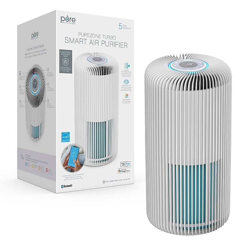 Pure Enrichment True HEPA Smart 5-in-1 Air Purifier with UV-C Light and App Control (PEAIRCYL-RT) image 1