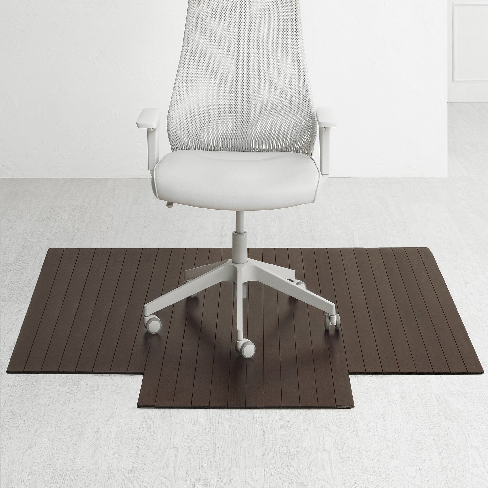 Anji Mountain Standard Bamboo Carpet & Hard Floor Chair Mat with Lip, 55″ x 57″, Java (AMB24084) Sansujyuku sansujyuku.com
