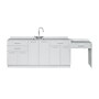 Viva Comfort 36'' H x 72" W Medical Cabinet with Center Sink and 24" W Right Side Desk, 6 Doors, 3 Drawers (90272-CS-GRY-AO)~#|#~D8DA502D-F092-480D-9A72AC62EFF0FA99_sc7