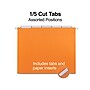 Staples® Heavy Duty Bright Colored Hanging File Folders, 1/5-Cut Tab, Letter Size, Assorted Colors, 25/Box (ST875411-CC)~#|#~D8E6373A-DF5E-4320-BCD522B0B1153285_sc7
