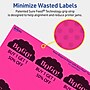 Avery Round Scalloped Laser/Inkjet Multipurpose Labels, 2.5" Dia, Neon Magenta (720/Box)~#|#~D8EA6F86-84E6-4F02-B8DFB58A3A18B408_sc7